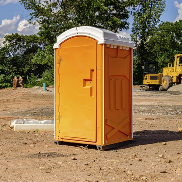 how often are the porta potties cleaned and serviced during a rental period in Van